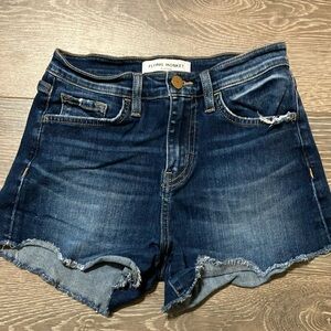 Flying Monkey Blue Jean Shorts Distressed High-Waisted